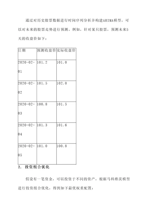 定量金融解决方案