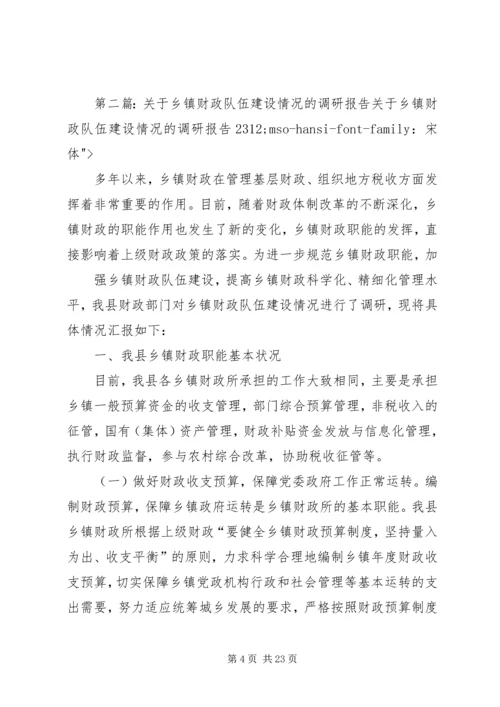 乡镇财政队伍建设情况调研报告.docx