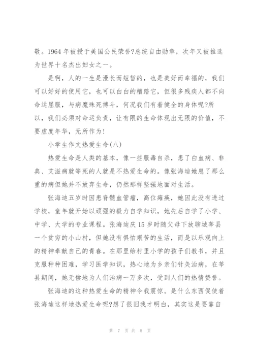 小学生作文热爱生命【8篇】.docx