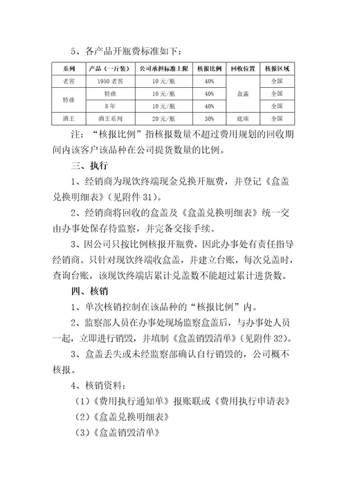 市场费用项目核销资料管理及表格模板