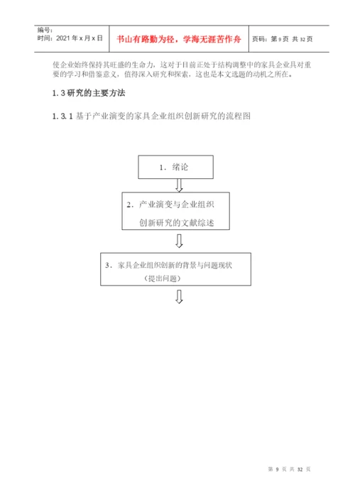 学位论文之产业演变中的家具企业组织创新.docx