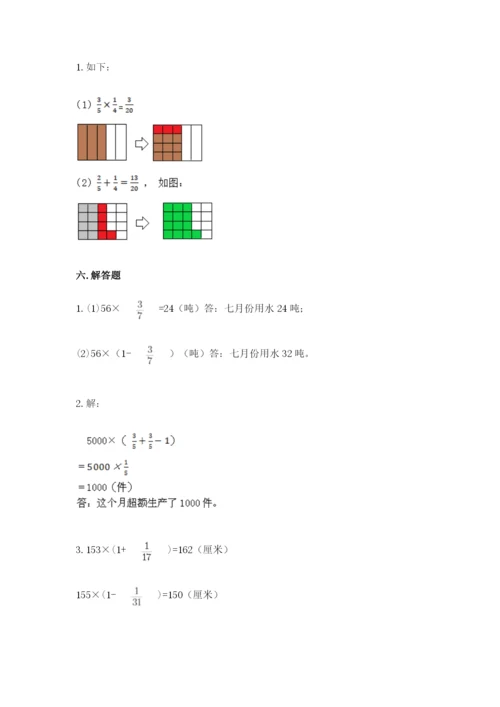 苏教版六年级上册数学第五单元 分数四则混合运算 测试卷各版本.docx