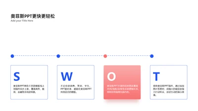 商务风简约边框并列关系4项PPT