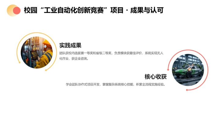 彩色电气工程和自动化专业大学生职业生涯规划发展展示PPT模版