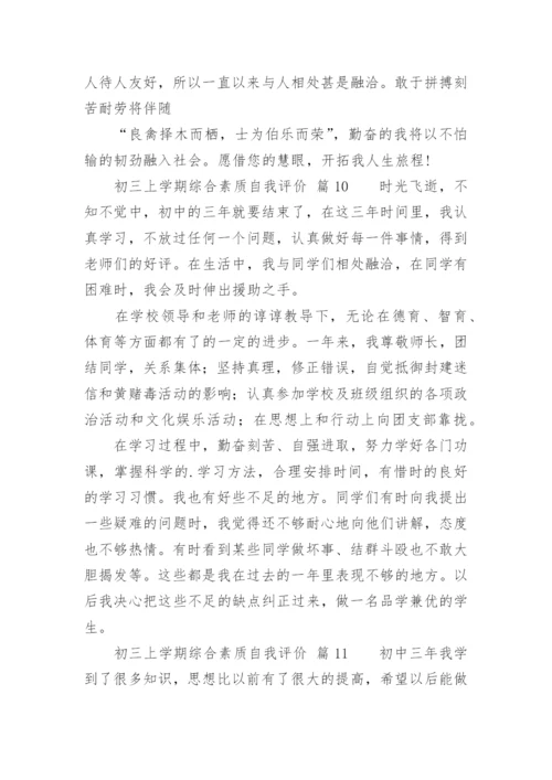 初三上学期综合素质自我评价.docx