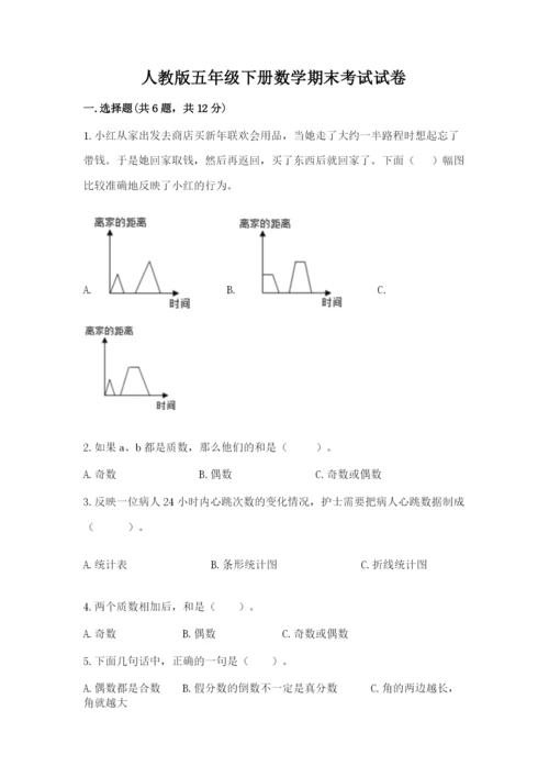 人教版五年级下册数学期末考试试卷及下载答案.docx