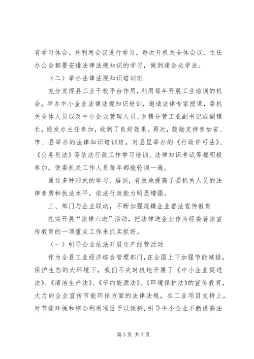 县政府五五普法自查报告范文.docx