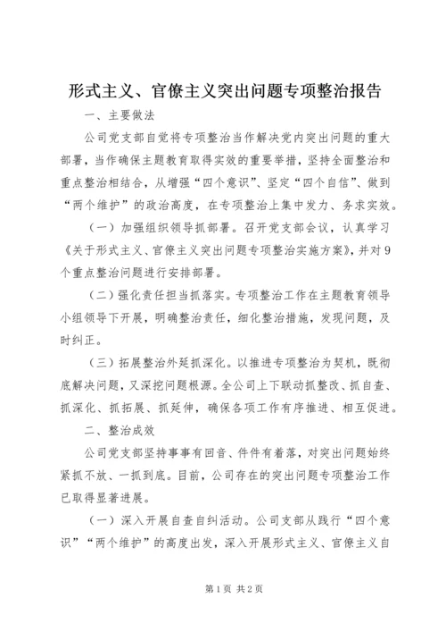 形式主义、官僚主义突出问题专项整治报告.docx