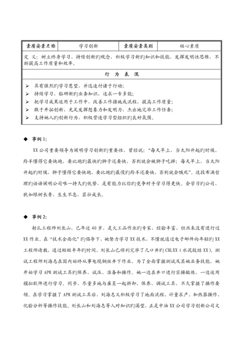 大型企业素质模型标准手册.docx