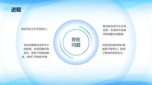 蓝色简约科技风开学工作会议PPT模板