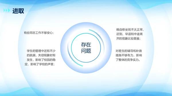 蓝色简约科技风开学工作会议PPT模板