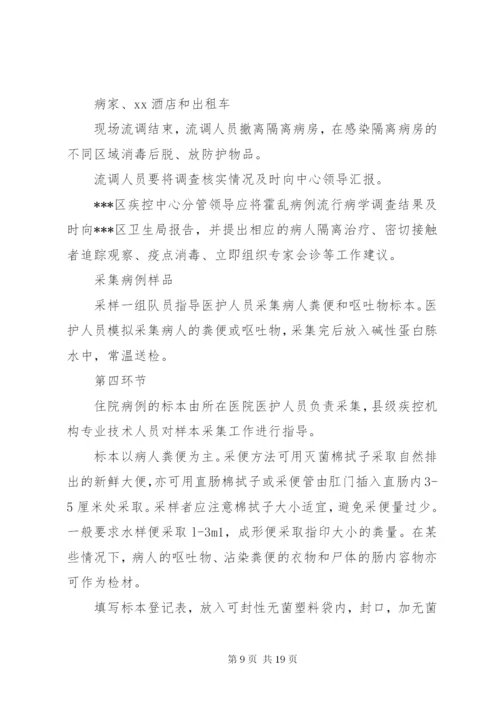 XX年疾病预防控制中心霍乱疫情应急处置演练方案 (2).docx