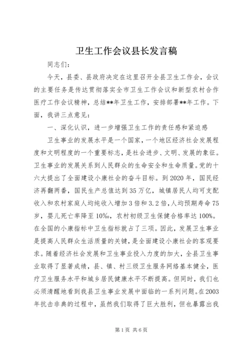 卫生工作会议县长发言稿.docx