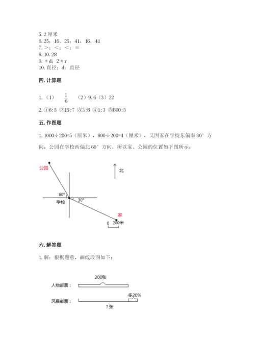 2022人教版六年级上册数学期末测试卷附参考答案【综合题】.docx