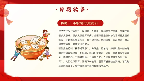 红色简约风小年习俗PPT模板