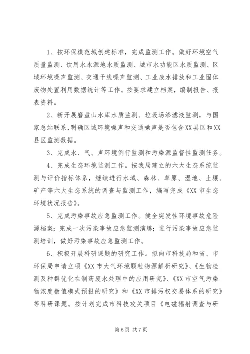 环保局监测站年度工作总结及工作安排 (2).docx