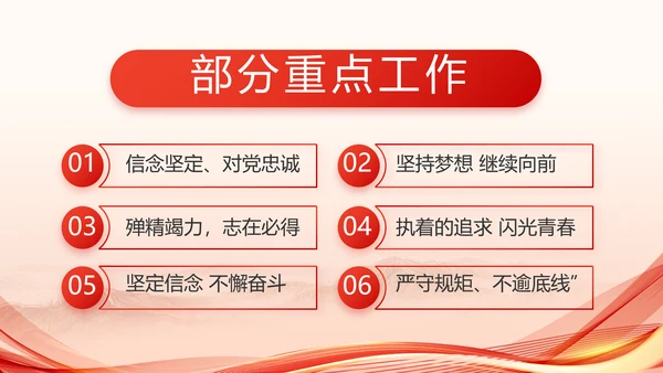 红色党建党支部述职报告PPT党课