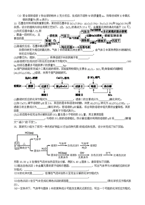 2014-2015湖北省武昌实验中学高一化学上学期期末复习试题一