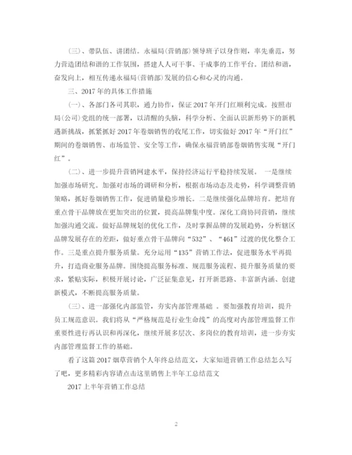 精编之烟草营销个人年终总结范文2.docx