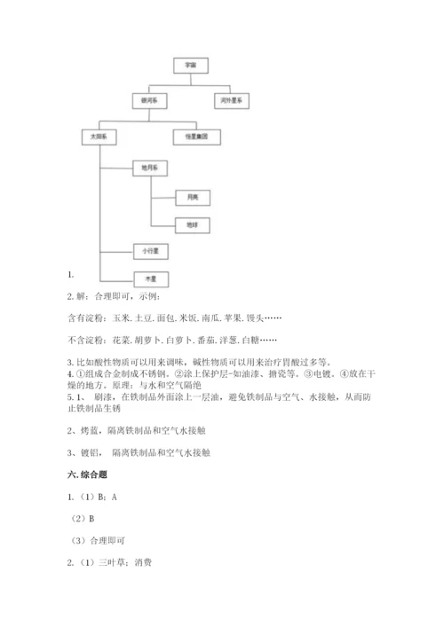 教科版科学六年级下册期末测试卷精品含答案.docx