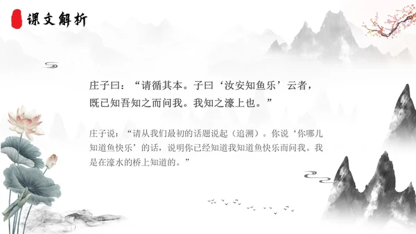 庄子与惠子游于濠梁之上2语文课件