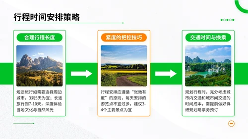 绿色简约风暑期旅游全攻略：玩转夏日精彩时光PPT模板