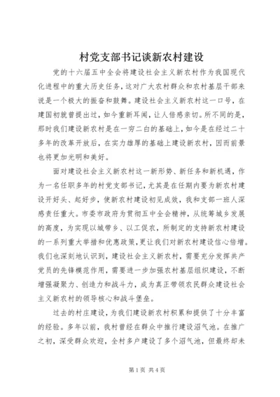 村党支部书记谈新农村建设.docx