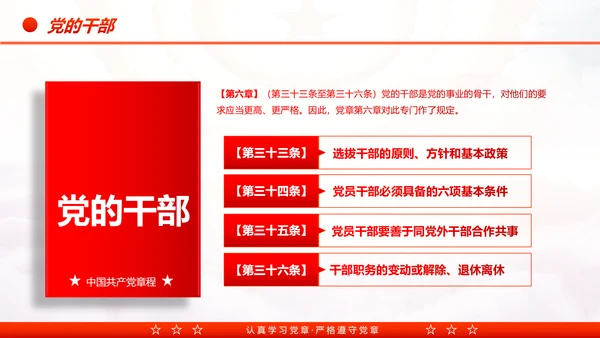 中国共产党章程党章党规学习解读PPT模板