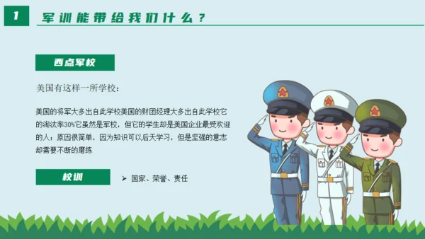 新生军训动员大会通用PPT绿色模板