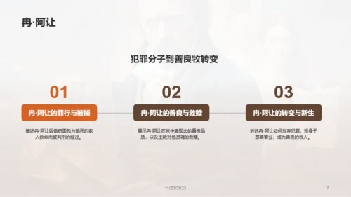 棕色复古读书笔记悲惨世界PPT模板