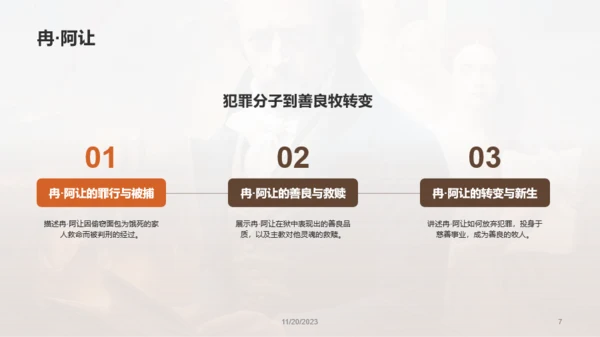 棕色复古读书笔记悲惨世界PPT模板