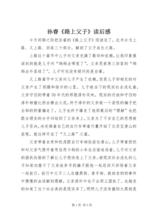 孙睿《路上父子》读后感.docx