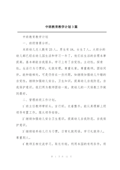 中班教育教学计划3篇.docx