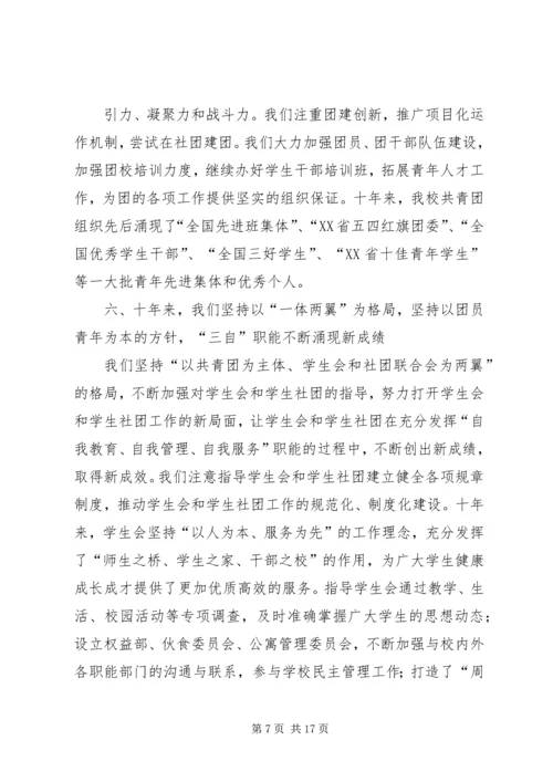 大学团代会工作报告.docx