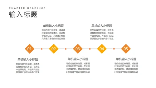 简约风橙色字母英语课堂教学PPT模板