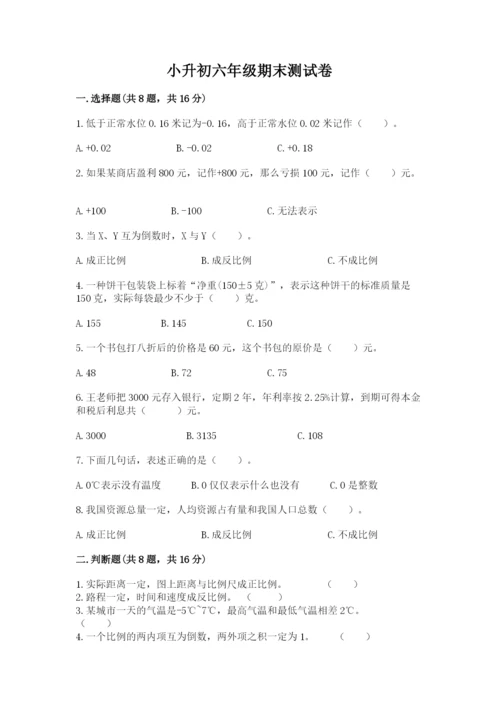 小升初六年级期末测试卷word.docx
