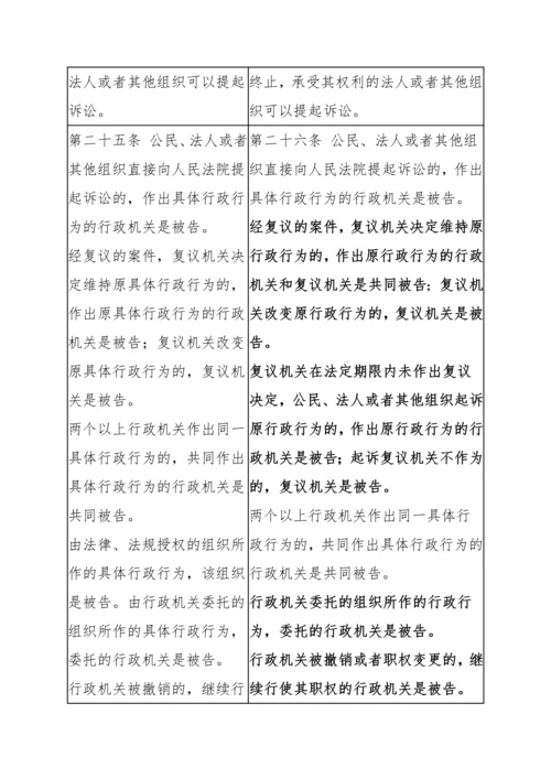 新《行政诉讼法》修改前后对照表.docx