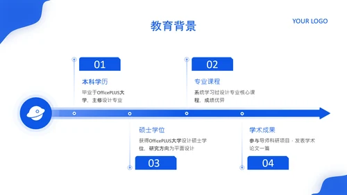 蓝色简约风个人简历PPT