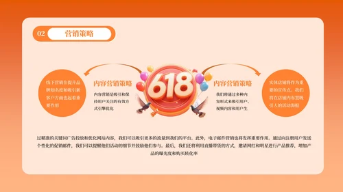 橙色618活动策划方案PPT模板