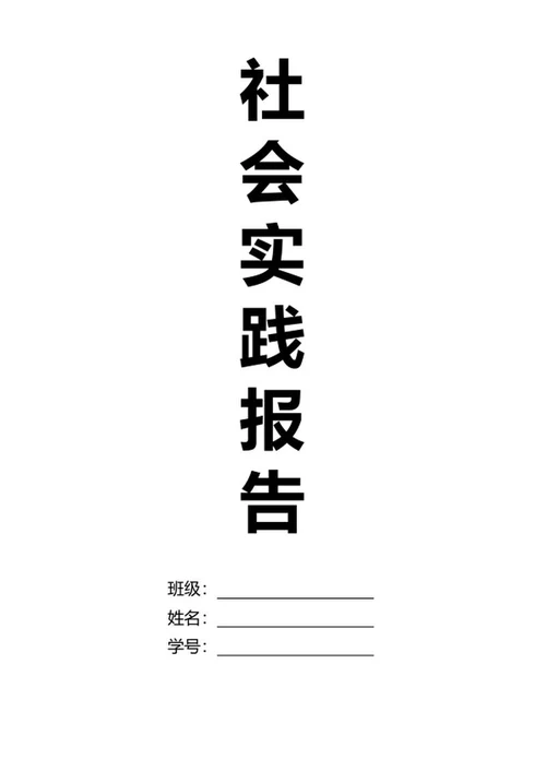 社会实践报告word模板
