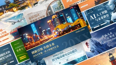 彩色简约风封面页PPT版式合集