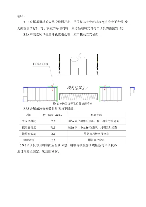 夹芯彩钢复合板吊顶施工方案