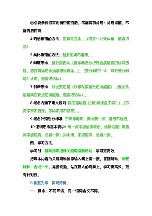 高中政治选必三逻辑与思维重难点梳理.docx