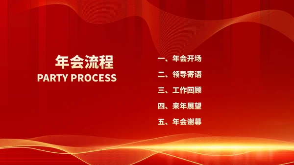 红色商务风都市公司年会庆典PPT模板