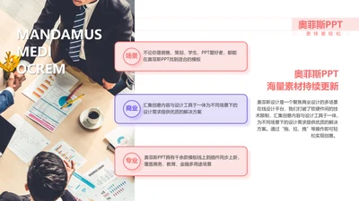 商务风白色PPT流程页单页