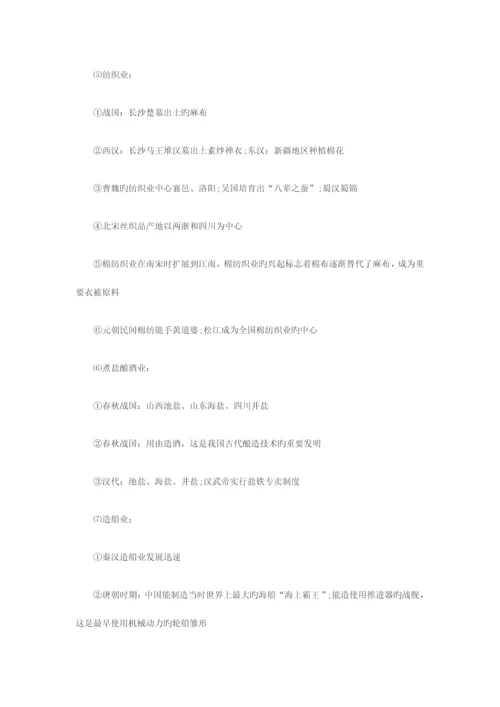 2023年成考中国古代史复习知识点.docx