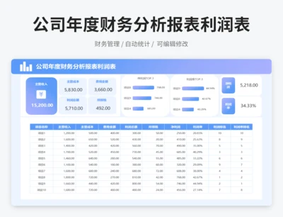 公司年度财务分析报表利润表