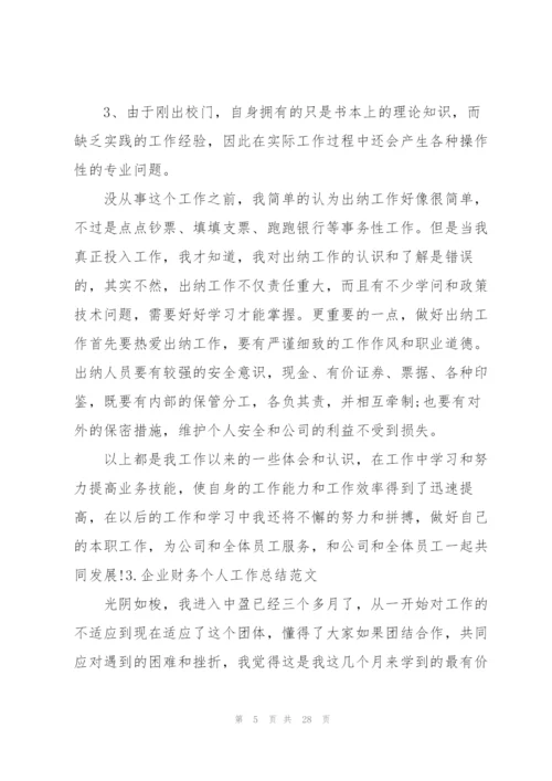 企业财务个人工作总结范文.docx