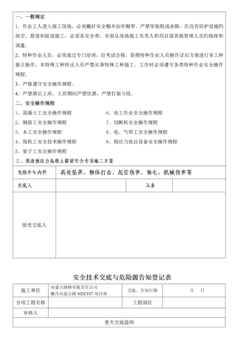 安全重点技术交底与危险源告知记录表.docx