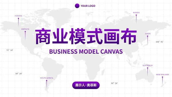 简约商务高级商业模式画布商业计划PPT模板